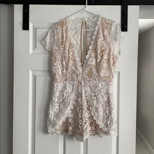 White lace romper
